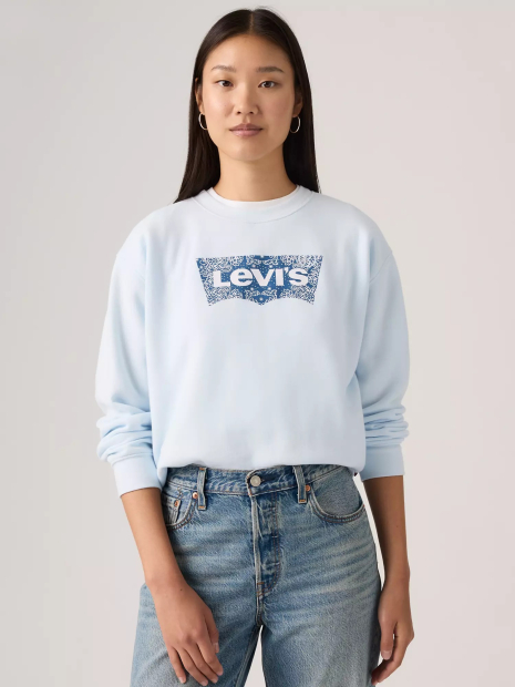 Свитшот женский Levi's на флисе 1159959944 (Голубой M)