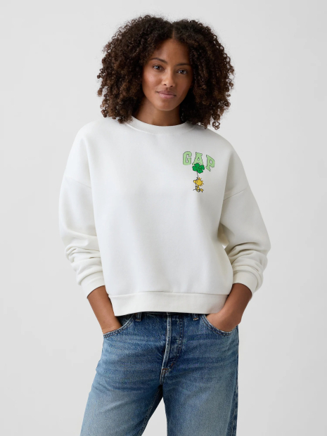 Свитшот на флисе GAP Peanuts с принтом 1160093795 (Молочный L)