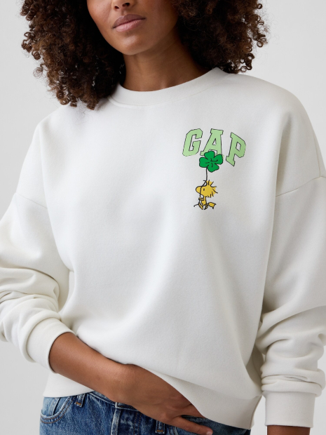 Свитшот на флисе GAP Peanuts с принтом 1160093795 (Молочный L)