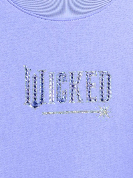 Укорочений світшот на флісі GAP Wicked зі стразами 1160275214 (Фіолетовий M)