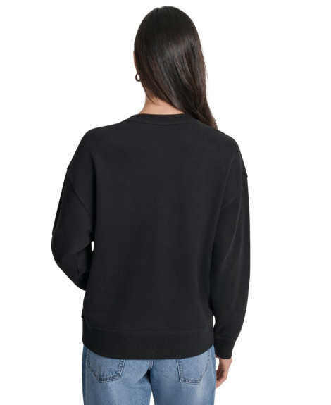 Женский свитшот DKNY с декором 1160306668 (Черный L)