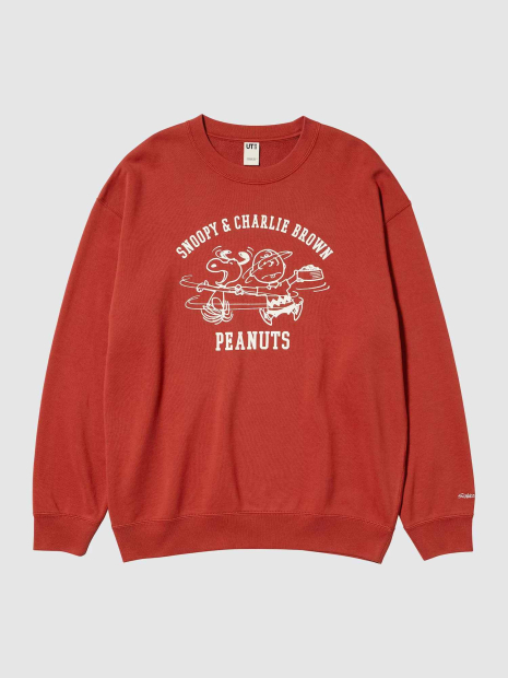Світшот UNIQLO з принтом Peanuts 1160358734 (Червоний XL)