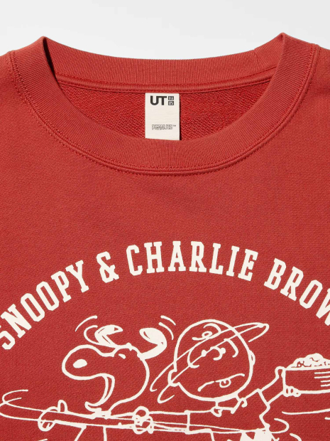 Свитшот UNIQLO с принтом Peanuts 1160358734 (Красный XL)