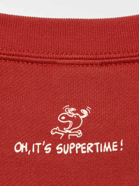 Свитшот UNIQLO с принтом Peanuts 1160358734 (Красный XL)