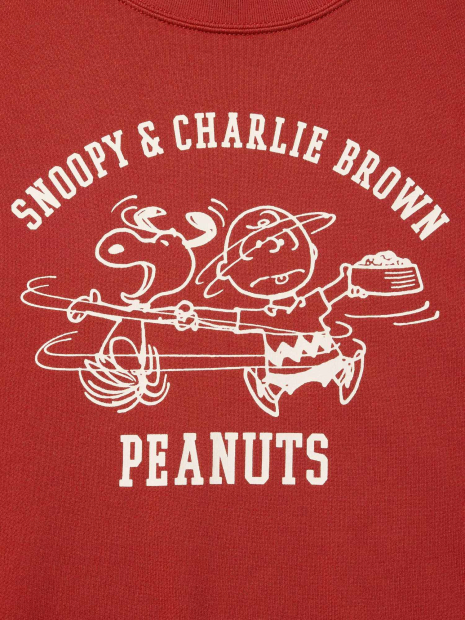 Свитшот UNIQLO с принтом Peanuts 1160358734 (Красный XL)