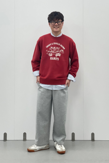 Свитшот UNIQLO с принтом Peanuts 1160358734 (Красный XL)