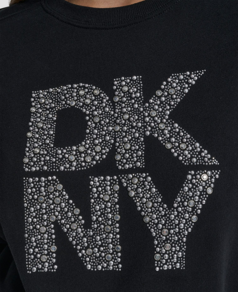 Жіночий світшот DKNY з декором 1160458921 (Чорний XS)