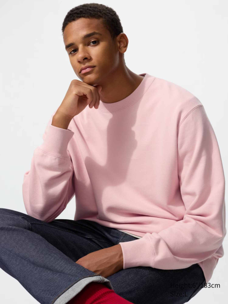 Мужской свитшот UNIQLO 1160845829 (Розовый L)