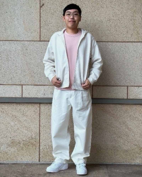 Мужской свитшот UNIQLO 1160845829 (Розовый L)