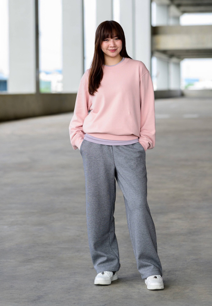 Мужской свитшот UNIQLO 1160845829 (Розовый L)