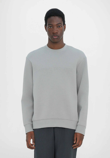 Чоловічий світшот Armani Exchange з логотипом 1161208940 (Сірий M)
