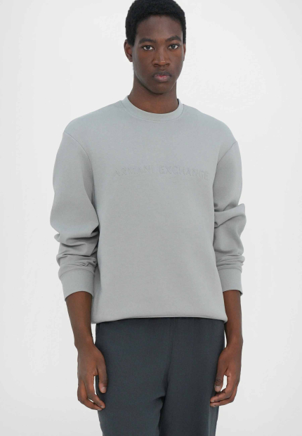 Чоловічий світшот Armani Exchange з логотипом 1161208940 (Сірий M)