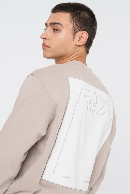 Мужской свитшот Armani Exchange 1161440030 (Бежевый XXL)