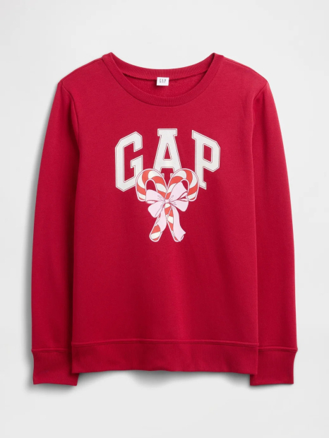 Женский свитшот GAP с принтом и блестками 1161609562 (Красный S)