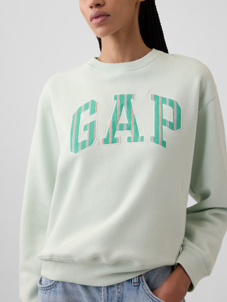 Свитшот женский на флисе GAP с логотипом 1162032156 (Зеленый S)