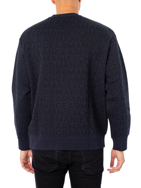 Мужской свитшот Armani Exchange с принтом 1162094073 (Синий XL)