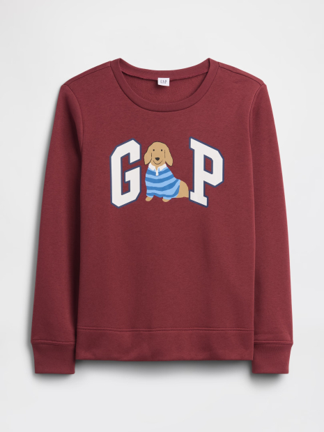 Свитшот женский на флисе GAP с логотипом 1162211333 (Бордовый XL)