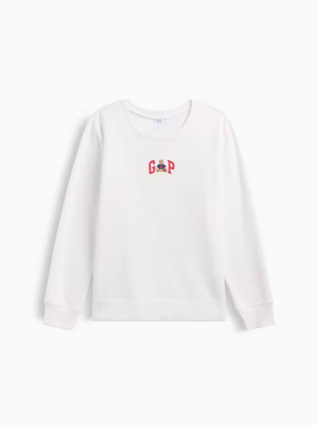 Свитшот женский на флисе GAP с принтом 1162358484 (Белый M)
