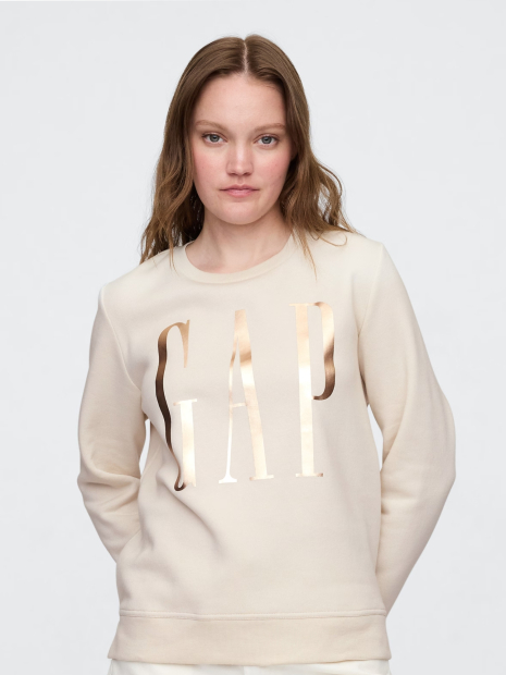 Свитшот на флисе GAP с логотипом 1162361026 (Молочный M)