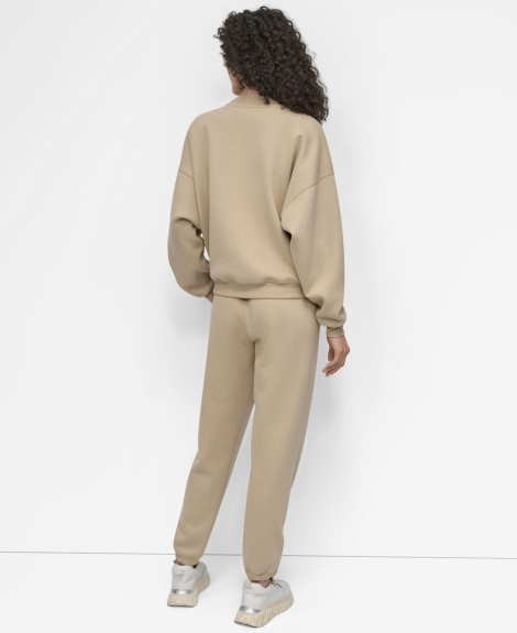 Женский свитшот на флисе DKNY с логотипом 1162688281 (Бежевый M)