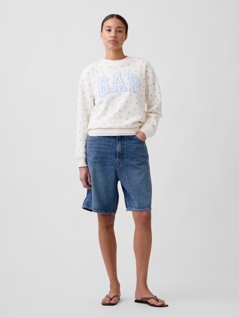 Свитшот на флисе GAP с логотипом 1162937039 (Молочный XXL)