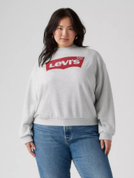 Свитшот женский Levi's с логотипом 1159839982 (Серый 2X)