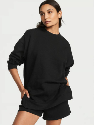 Женский свитшот Victoria's Secret на флисе 1159840544 (Черный XS)
