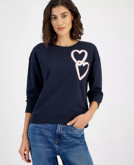 Женский свитшот Tommy Hilfiger с вышивкой 1159840857 (Синий 1X)