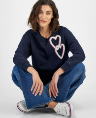 Женский свитшот Tommy Hilfiger с вышивкой 1159840857 (Синий 1X)