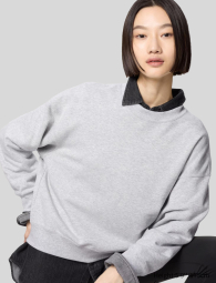 Свитшот UNIQLO с круглым вырезом 1159841677 (Серый M)