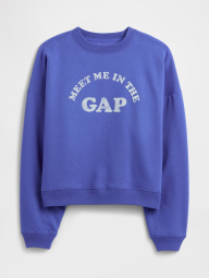 Світшот жіночий на флісі GAP з логотипом 1159842251 (Синій L)