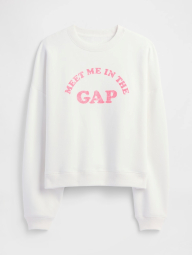 Свитшот женский на флисе GAP с логотипом 1159842268 (Белый L)