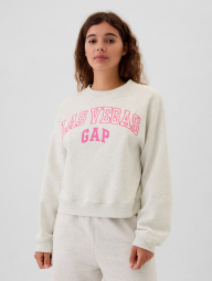 Свитшот женский на флисе GAP с логотипом 1159842302 (Молочный S)