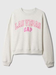 Свитшот женский на флисе GAP с логотипом 1159842302 (Молочный S)