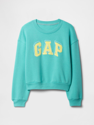 Детский свитшот на флисе GAP с логотипом 1159842309 (Зеленый S)