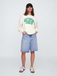 Свитшот женский GAP с логотипом 1159842384 (Серый XS)