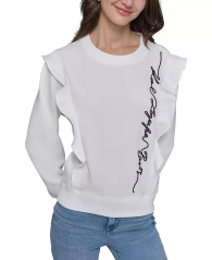 Женский свитшот Karl Lagerfeld Paris с логотипом 1159842891 (Белый XL)