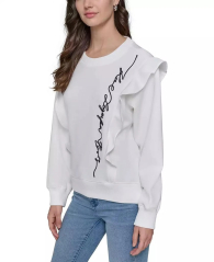 Женский свитшот Karl Lagerfeld Paris с логотипом 1159842891 (Белый XL)