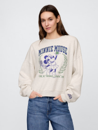 Свитшот женский на флисе GAP с принтом Disney Minnie Mouse 1159843329 (Серый XL)