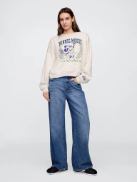 Свитшот женский на флисе GAP с принтом Disney Minnie Mouse 1159843329 (Серый XL)