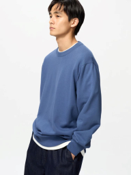 Свитшот UNIQLO с круглым вырезом 1159844061 (Синий M)