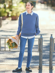 Свитшот UNIQLO с круглым вырезом 1159844061 (Синий M)