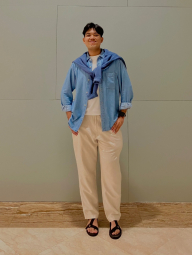 Свитшот UNIQLO с круглым вырезом 1159844061 (Синий M)