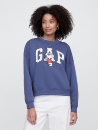 Женский свитшот на флисе GAP с принтом Snoopy 1159844195 (Синий M)