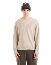 Чоловічий світшот Armani Exchange з вишивкою 1159846931 (Бежевий XL)