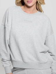 Жіночий світшот Guess зі стразами 1159847025 (Сірий XL)