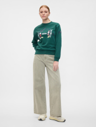 Свитшот женский Disney GAP на флисе 1159848241 (Зеленый M)