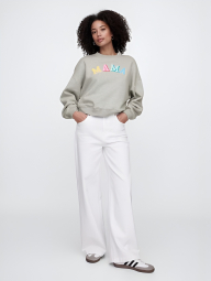 Женский свитшот GAP на флисе 1159848777 (Серый S)