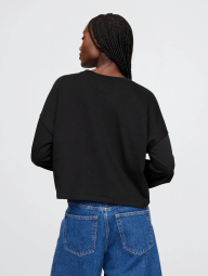 Женский свитшот GAP с вышивкой 1159850153 (Черный S)