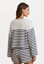 Жіночий світшот Ralph Lauren в смужку 1159850327 (Білий L)